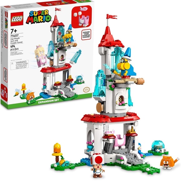 ［2本セットX］ LEGO Super Mario Cat Peach Suit and Frozen Tower Expansion Set 71407